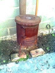 Буржуйка чугунная советская, разборная, Для охоты, рыбалки, отдыха