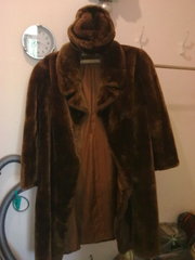 Шуба и шапка, натуральный мех