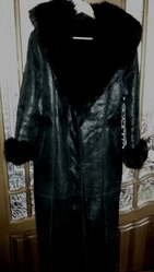 Дубленка женская DERMA Collection – Италия.Черная, размер L